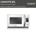 Micro-ondes Candy Timeless CMXW20DW 700W 20L Digital Blanc – Fonction Décongélation – 5